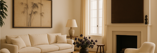 living room with fireplace