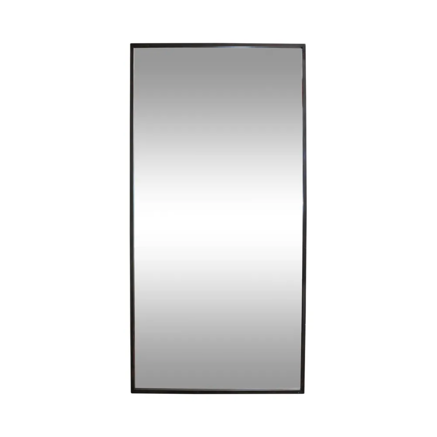 Floor Mirror with Antiqued Iron Frame