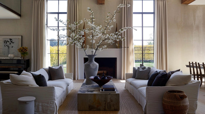 living room with fireplace