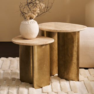 Audrey Large Side Table - Travertine product image 2