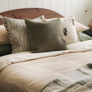 Black and White Braided Cushion — view 2