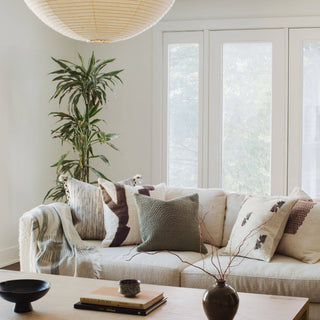Black and White Braided Cushion — view 3