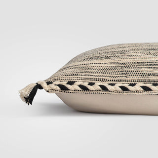 Black and White Braided Cushion
