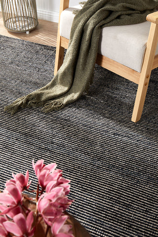 Allure Black Cotton Rayon Rug