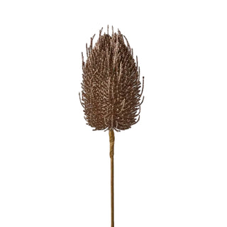 Decorative dried plant on a light gray background