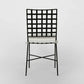 Iron Outdoor Dining Chair Black