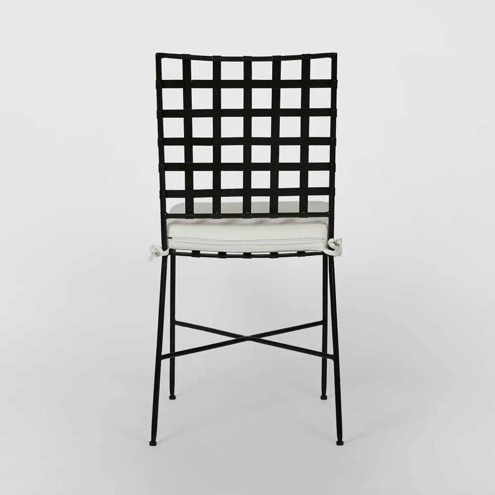 Iron Outdoor Dining Chair Black