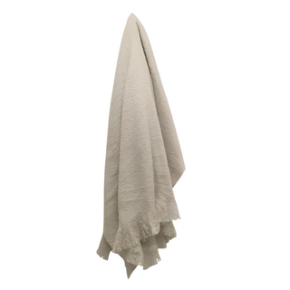 Tassel Throw Soft Grey