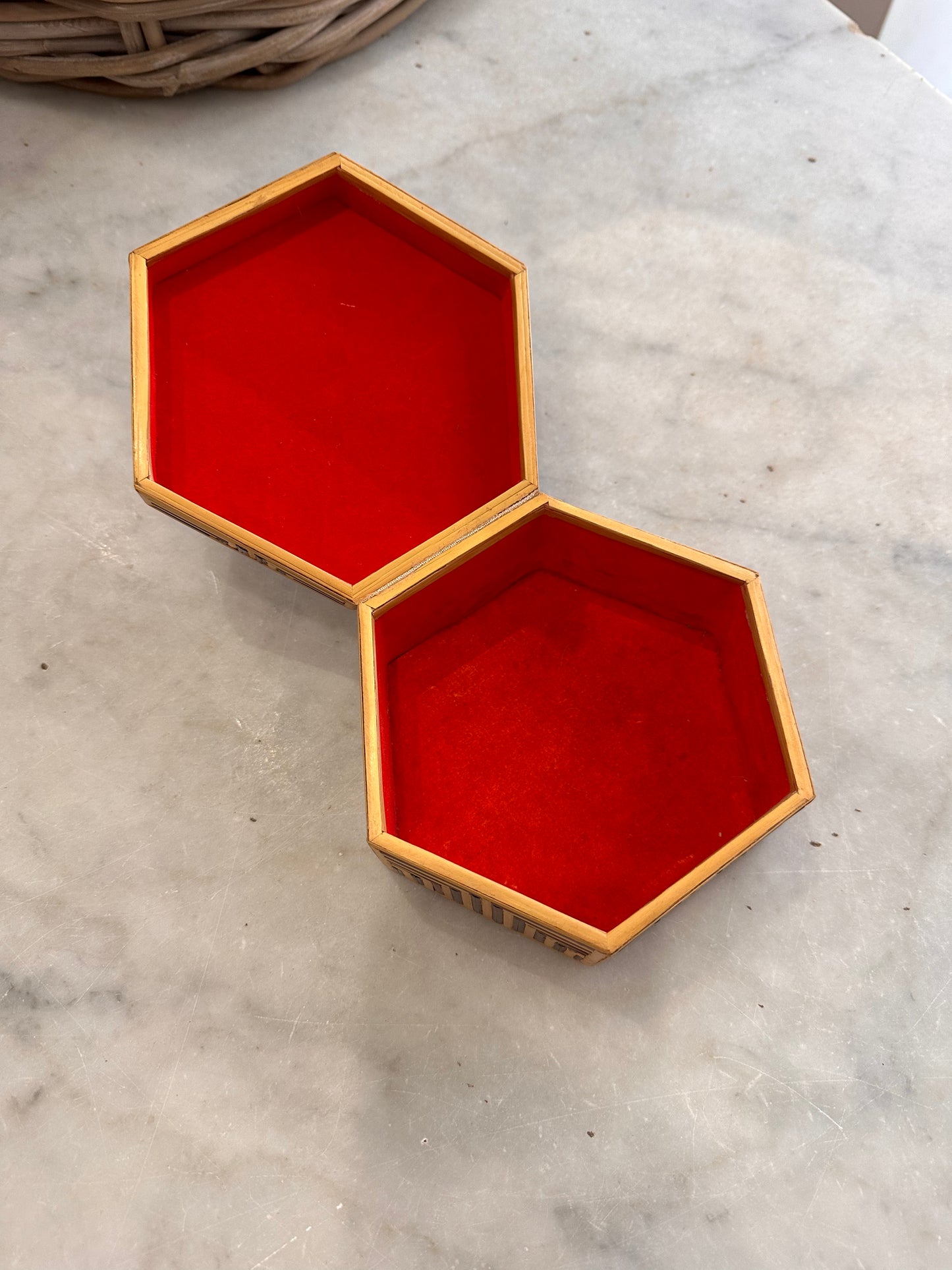 Bamboo Hexagon Box