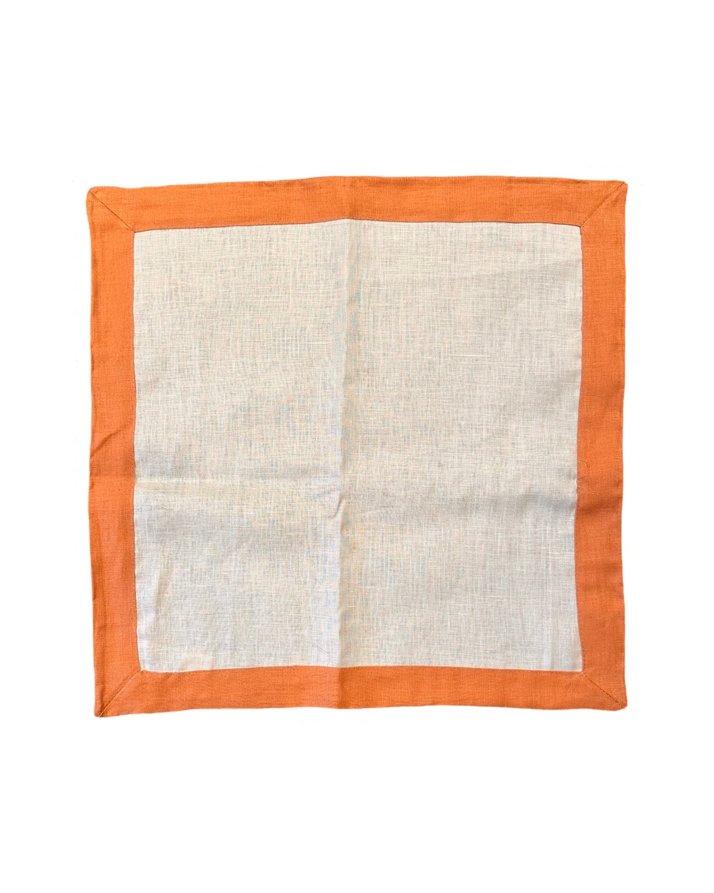 Pink with Orange Border Napkins Set of 4