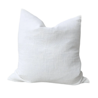 Mediterranean Linen Cotton Cushion White 55cm