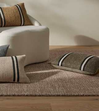 Mila Chunky Stripe Lumbar Cushion Forest — view 3