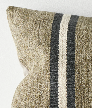 Mila Chunky Stripe Lumbar Cushion Forest — view 4