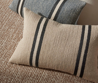 Mila Chunky Stripe Lumbar Cushion Oyster
