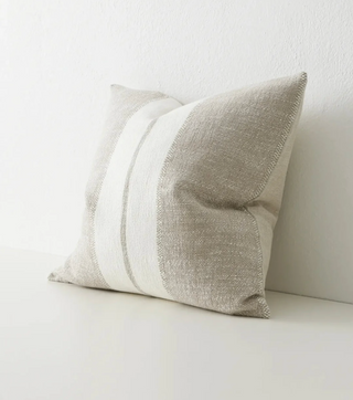 Ottavio Chunky Linen Blend Stripe Cushion Laurel — view 3