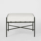 Iron Outdoor Ottoman Black