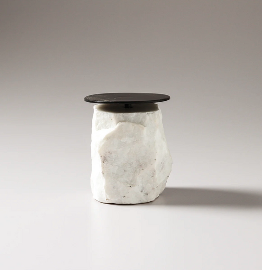 Marble Candle Stand Short