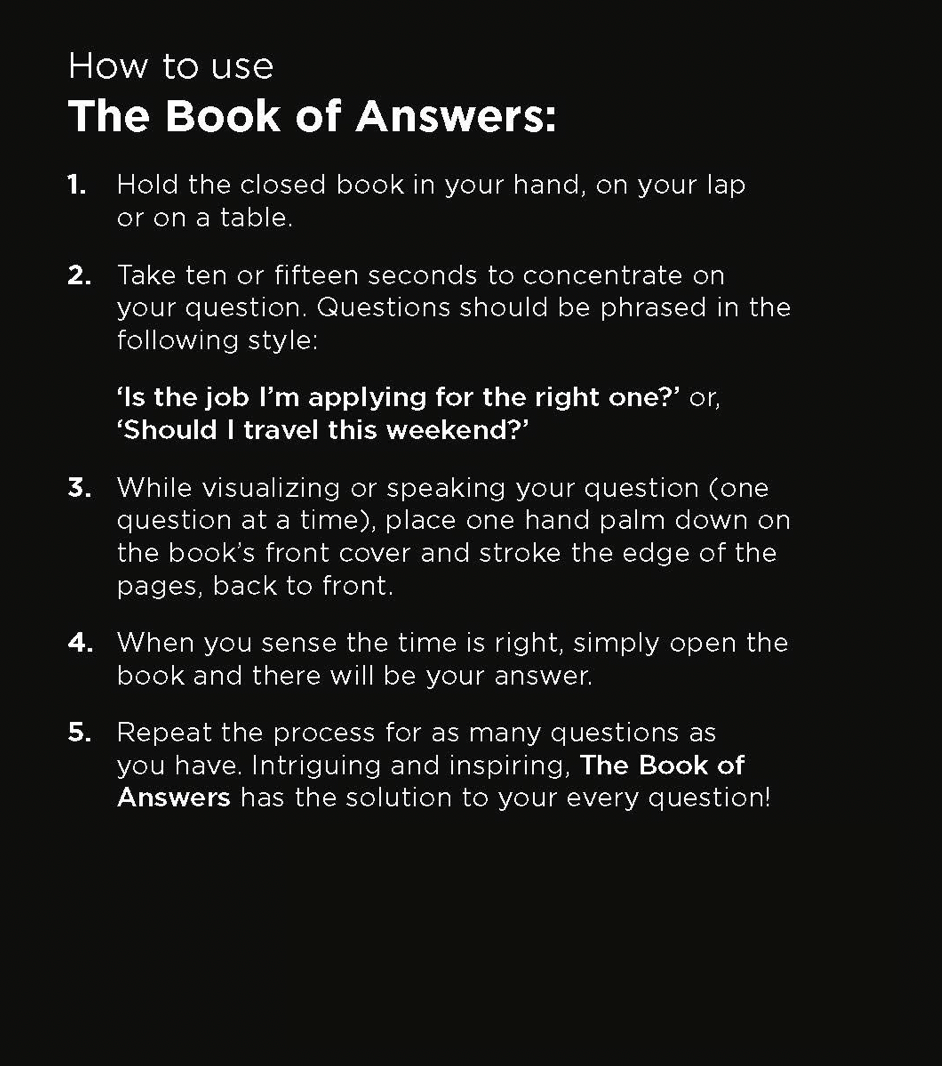 The Book of Answers by Carol Bolt