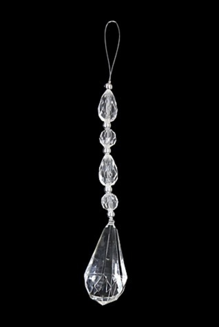 Teardrop and Bead Crystal Hanging Ornament