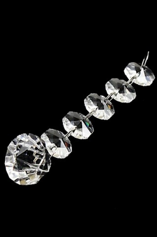 Octagonal and Princess Cut Crystal Hanging Ornament