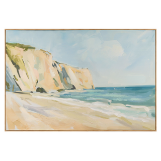 Framed Abstract Oil Painting - Cliffs To The Shore