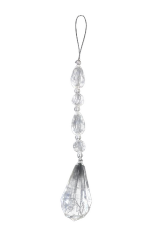Teardrop and Bead Crystal Hanging Ornament