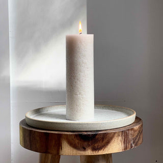 Textured Cold Pour Candle - Sandstone - L (7x21 cm)