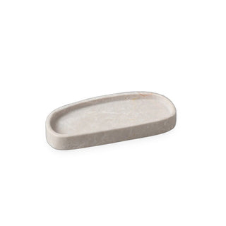 Beige Stone Earring Tray - two-tier marble jewellery dish