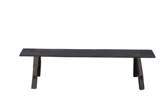 Reclaimed Teak Bench Black – view 2