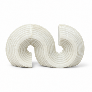 S-Curved Sculptural Bookends on white background