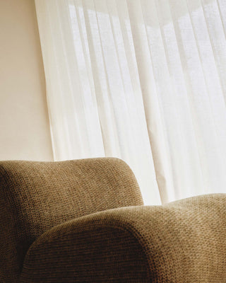 Casen swivel chair in olive sand upholstery – view 4