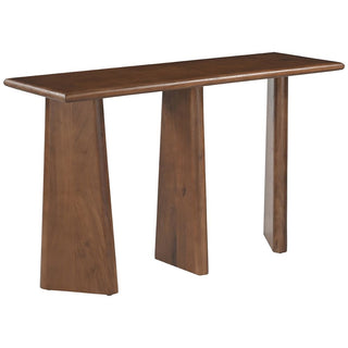Cassidy acacia console table in walnut finish – view 2