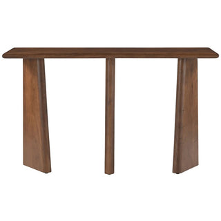 Cassidy acacia console table in walnut finish