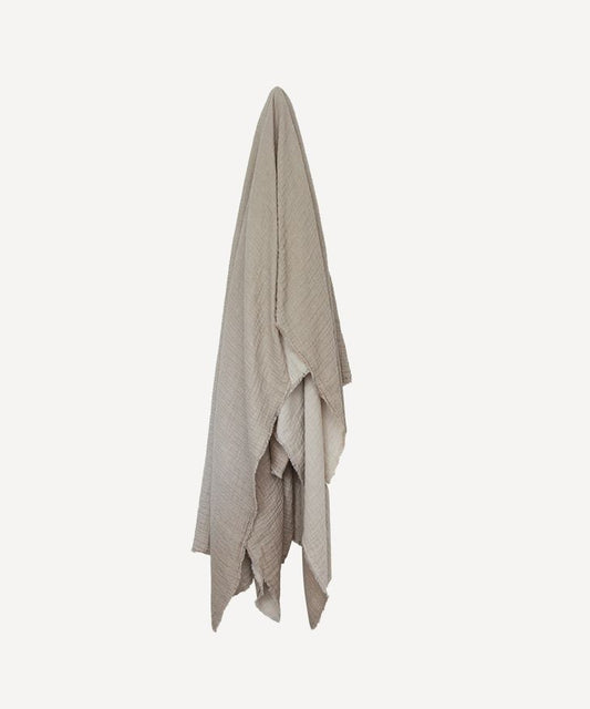 Neutral Cotton/Linen Lightweight Blanket