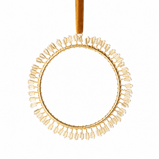 Hanging Beaded Circle on white background