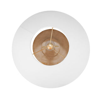 Lisbon table lamp with sandy brown base and white shade – view 4