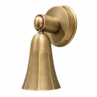 Luma Wall Light Base Antique Brass on a white background