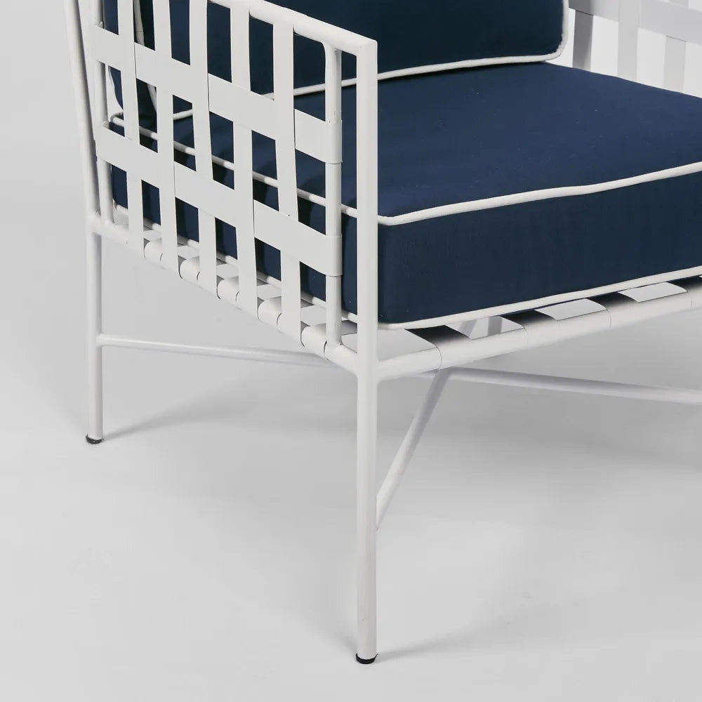 Iron Outdoor Armchair White