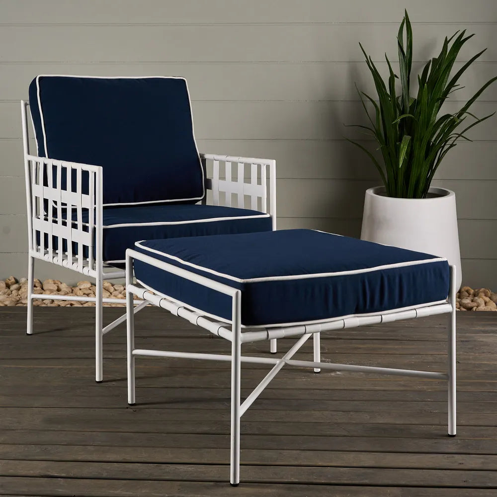 Iron Outdoor Armchair White