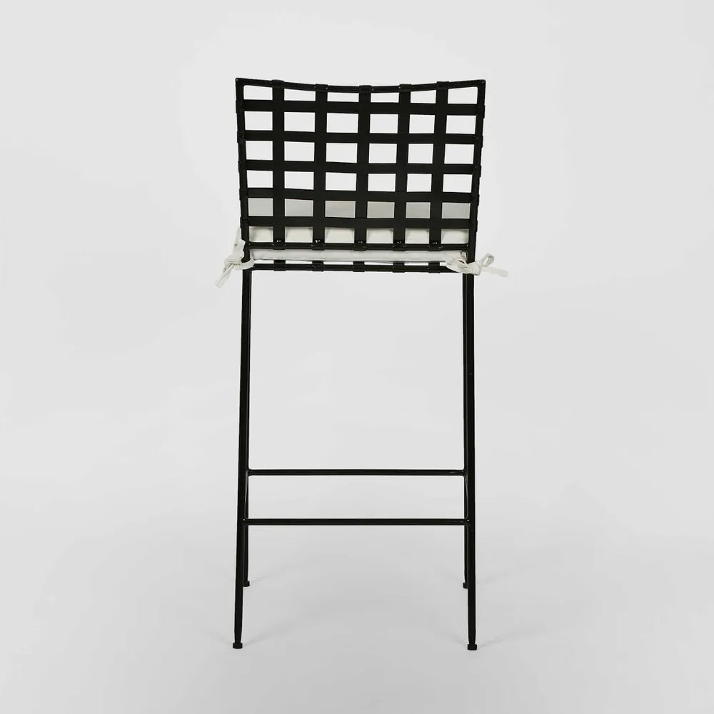 Iron Outdoor Barstool Black