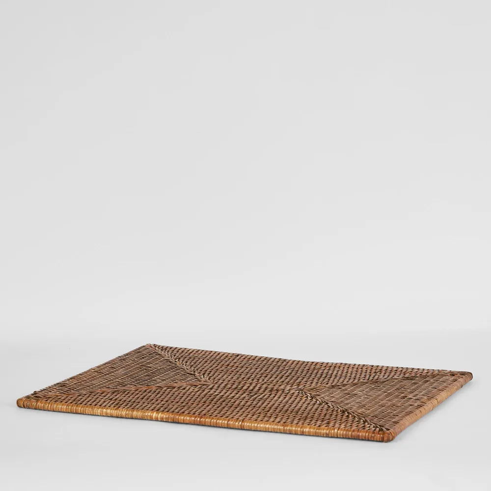 Rattan Rectangle Placemat Brown