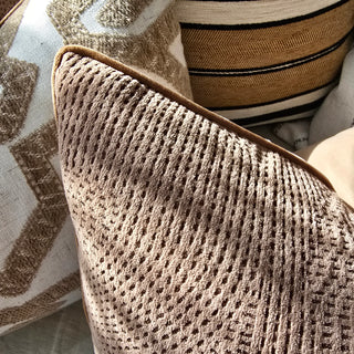 Chocolate Dot Lumbar Cushion