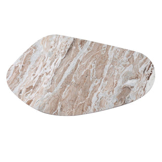 Solstice river brown marble coffee table with walnut finish base – view 5