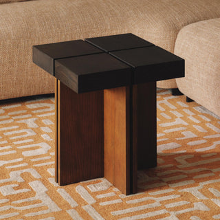 Tama side table in chocolate and honey finish – view 2