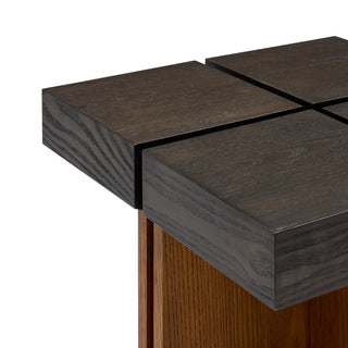 Tama side table in chocolate and honey finish – view 5