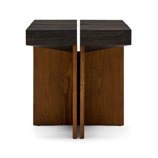 Tama side table in chocolate and honey finish