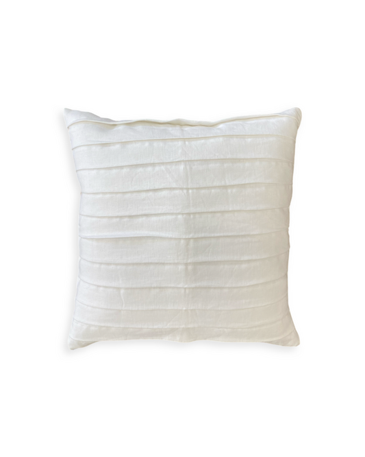 White Linen Fold Cushion