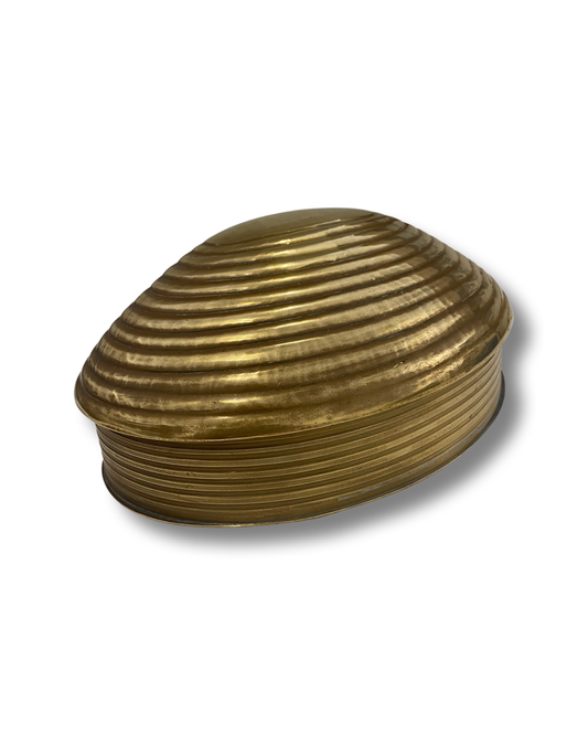 Vintage Brass Shell Box