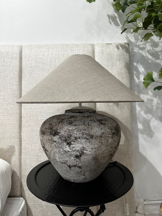 Pompeii Style Lamps With Linen Shade