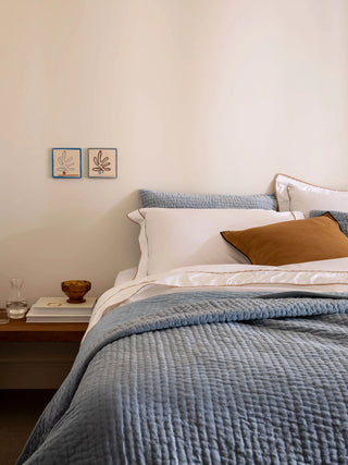 Grosgrain Caramel Egyptian Cotton Pillowcases Pair